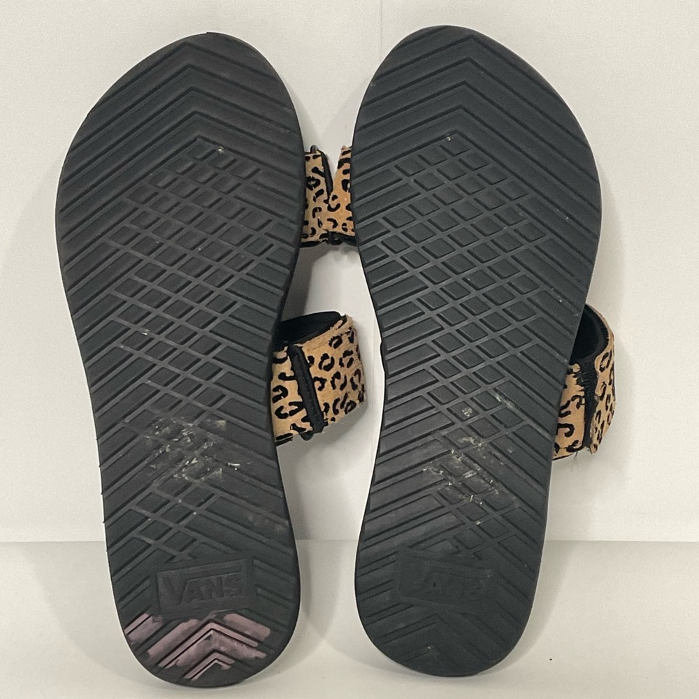 Vans Cayucas Mega Platform Cheetah Sandals Double Strap Self Adhesive; EUC. - Picture 8 of 11